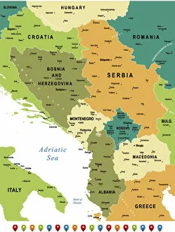Maps Gallery: Map of Central Balkan Region