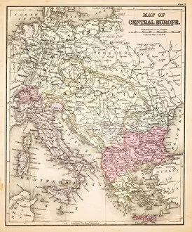 Map of Central Europe 1883