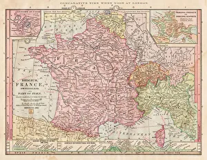 Map of France 1886