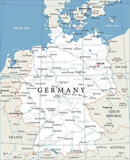 Germany Gallery: Map of Germany - Vector