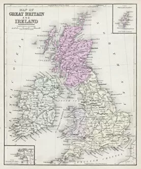 Ireland Gallery: Map of Great Britain and Ireland 1877