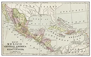 Maps Gallery: Map of Mexico and Central America 1889