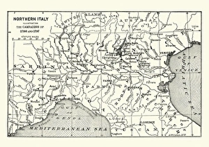 Map of Northern Italy illustrating the campaigns of 1796-1797 Map of Northern Italy illustrating the campaigns of 1796-1797