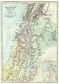 Ancient History Collection: Map of Palestine in the time of Jesus Christ