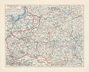 Poland Collection: Map of Poland and Western Russia (Belarus), lithograph, published 1897