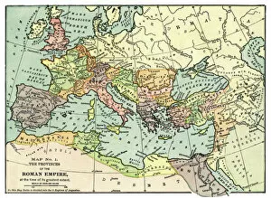 Images Dated 30th January 2019: Map of the Roman Empire 1889