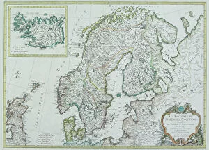Denmark Collection: Map of Scandinavia