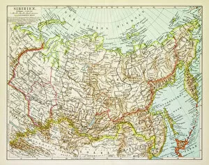 Russia Gallery: Map of Siberia 1895