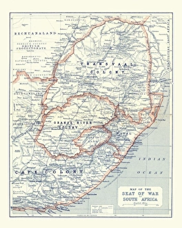 Map of South Africa during the Second Boer War Map of South Africa during the Second Boer War