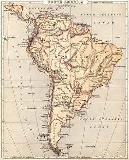 Maps Gallery: Map of South America 1869