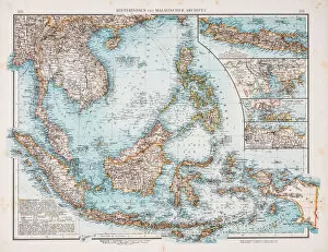 Maps Collection: Map of southeast Asia's Malay Archipelago 1896