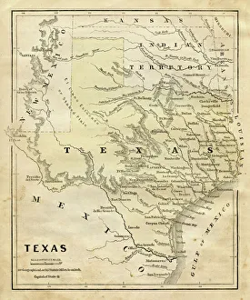 <b class=qtipBold><figcaption>Map of Texas 1856</figcaption></b><br>Colton and Fitch's Modern School Geography by George W. Fitch - New York 1856.<br><em>© Roberto A Sanchez</em> Map of Texas 1856