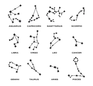 Zodiac Horoscope Star Signs Print - The 12 Celestial Maps