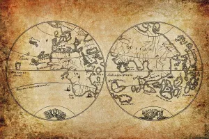 Prints of Illustratoin of a Martin Behaim Martin Behaim Prints: Martin Behaim's Two Globes Print, 1492