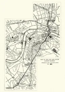 London Underground History Prints: Map of the City and South London Railway, 1899