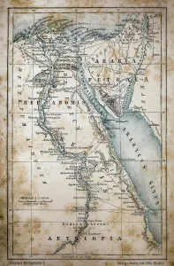 Physical Geography Illustrations Prints: Map of Egypt