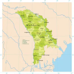 Prints of Highly detailed vector map of Moldova. File was created on October 18, 2011. The colors in the.eps-file are ready for print (CMYK). Included files: EPS (v8) and Hi-Res JPG Map Prints: Moldova Vector Map Print Quality EPS and JPG Files