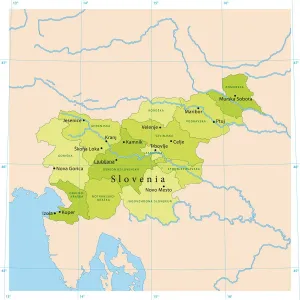 Prints of Highly detailed vector map of Slovenia. File was created on September 23, 2011. The colors in the.eps-file are ready for print (CMYK). Included files: EPS (v8) and Hi-Res JPG Map Prints: Highly Detailed Slovenia Vector Map for Print
