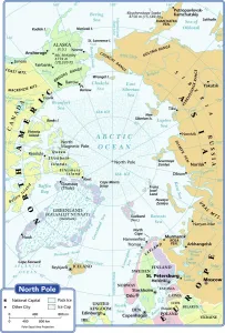 Related Prints: Arctic Ocean Polar Equal Area Projection Print