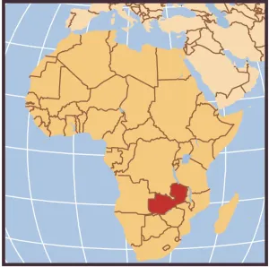 Africa Country Maps Prints: Democratic Republic of the Congo locator map