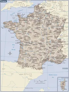 Prints of 2011 edition France Prints: France 2011 Edition Reference Map Print