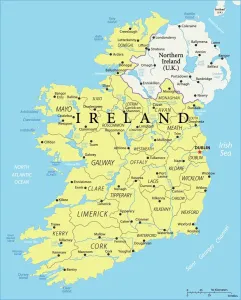 Ireland Reference Map Print - Fine Art Storehouse