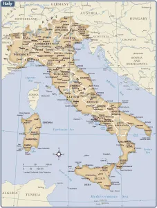 Prints of 2011 edition Italy Prints: Italy Country Map Print (Reference Maps, 2011 Edition)