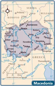 Prints of 2011 edition North Macedonia Prints: Macedonia 2011 Reference Maps Print