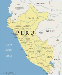 Vector Map of Peru Print - Reference Maps