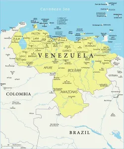 Venezuela Vector Map Print - Reference Maps