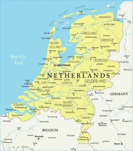 Netherlands Prints: Netherlands Reference Map Print (950857474)