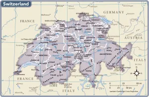 Prints of 2011 edition Switzerland Prints: 2011 Switzerland Reference Map Print