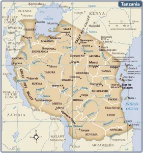 World Prints: Tanzania Country Map Print 2011 Edition Reference Maps