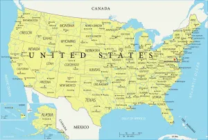 American Geography Map Prints: United States Reference Map