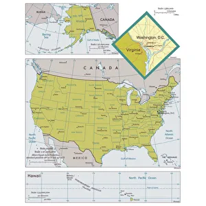 Map of the United States of America with states and major cities Map of the United States of America with states and major cities
