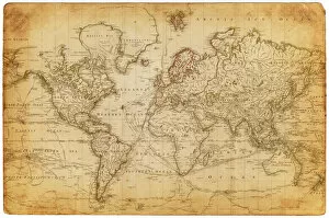 Images Dated 6th September 2012: Map of the world 1800