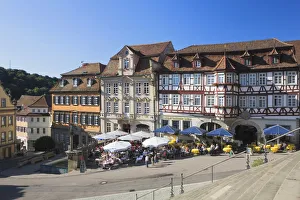 Marketplace of Schwaebisch Hall, Hohenlohe, Baden-Wuerttemberg, Germany, Europe Marketplace of Schwaebisch Hall, Hohenlohe, Baden-Wuerttemberg, Germany, Europe