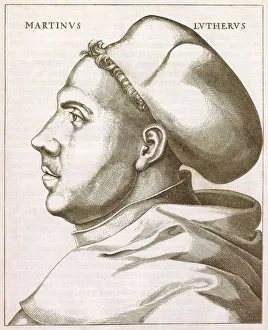 Martin Luther, 1521 - woodcut by Lucas Cranach, published 1879 Martin Luther, 1521 - woodcut by Lucas Cranach, published 1879