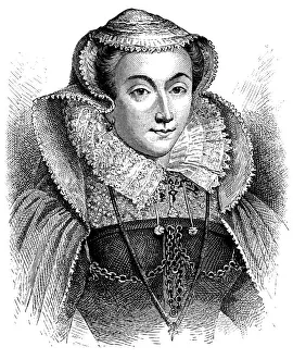 <b class=qtipBold><figcaption>Mary Queen Of Scots</figcaption></b><br>Engraving From 1876 Of Mary Queen Of Scots Who Was The Queen Of Scotland Lived From 1542-1587.<br><em>© traveler1116</em> Mary Queen Of Scots