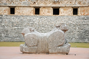 Mayan Jaguar Throne and Governor's Palace, Uxmal Mayan Jaguar Throne and Governor's Palace, Uxmal