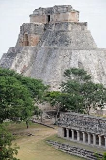 Mayan Gallery: Mayan Step Pyramid and Temple Ruins, Uxmal