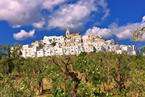 The medieval fortified hill town of Ostuni, also La Citta Bianca, The White Town, Ostuni The medieval fortified hill town of Ostuni, also La Citta Bianca, The White Town, Ostuni