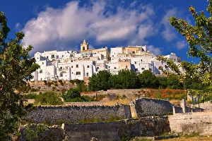 Medieval fortified hill town, --White Town--, Ostuni, Puglia, Italy Medieval fortified hill town, --White Town--, Ostuni, Puglia, Italy