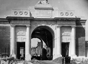 <b class=qtipBold><figcaption>The Menin Gate</figcaption></b><br>July 1927: The Great Ypres Arch, later known as the Menin Gate, after the removal of its scaffolding. (Photo by Evening Standard/Getty Images) The Menin Gate