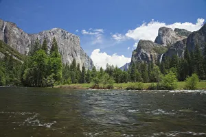 Merced River and El Capitan in Yosemite National Park Merced River and El Capitan in Yosemite National Park