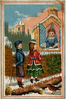 <b class=qtipBold><figcaption>A Merry Christmas</figcaption></b><br>circa 1870: A Christmas greetings card. (Photo by Hulton Archive/Getty Images) A Merry Christmas