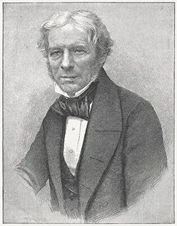 Michael Faraday (1791-1867), English scientist, engraving, published in 1882 Michael Faraday (1791-1867), English scientist, engraving, published in 1882