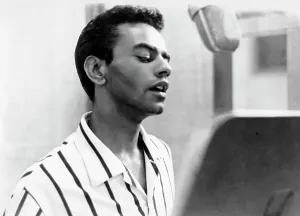 Vintage Singer Images Prints: Johnny Mathis In The Studio