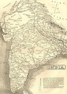 Mid-Victorian map of India Mid-Victorian map of India