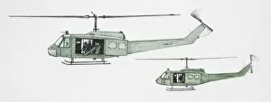Images Dated 8th April 2006: Military helicopter with open door carrying crew, side view